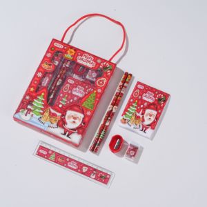 China Christmas Pencil <b>Stationery</b> <b>Set</b> for <b>Kids</b>-Plastic+Wood+Paper Material Portable Custom Brand OEM/ODM Bulk Wholesale - Product Image 2