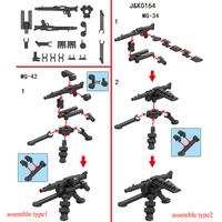 Figuras en Miniatura, Accesorios de Juguete para Armas, Pistola de Plástico para Armar, Réplica de AK 47, Armas de Fuego en Miniatura, Juego de Bloques de Construcción