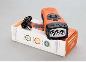 Hand-Crank Emergency Radio Flashlight, Rechargeable 3LED Survival Radio for Camping Earthquake Relief - Product Image 4