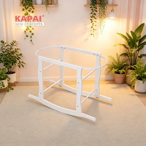 Soporte de <span class=keywords><strong>Cesta</strong></span> Moisés Curvo Kapai de Roca Sólida, Base Antideslizante y Estable para Siesta del Bebé en Casa - Product Image 3