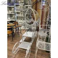 Charrette de mariage élégante pour décoration d'événements, citrouille de Cendrillon en métal