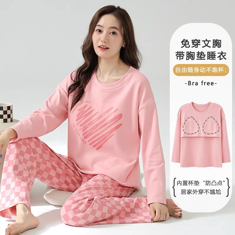 Pantalon à carreaux rose Love Heart