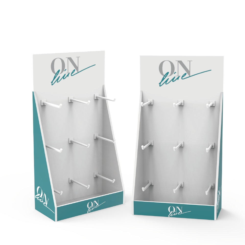 Apache Modern PVC Custom Logo Floor Standing Display Stand Easy Assembly for Supermarkets Convenience Stores Checkout
