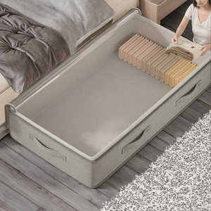 Boîte de rangement sous lit pour vêtements en tissu non tissé, style japonais, motif flèche, sac à couette grande capacité, pliable et couvert - Product Image 1