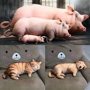 หมอนตุ๊กตาหมูเหมือนจริง ขนาด 15 40 60 80 ซม. ของเล่นสัตว์จำลอง แมว สุนัข ตุ๊กตานุ่มนิ่ม สำหรับเด็ก ของขวัญงานปาร์ตี้ ใช้ได้ทั้งชายหญิง ไส้ใยโพลีเอสเตอร์ - Product Image 1