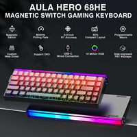 Teclado Aula Hero68 HE de 68 Teclas, Conexión de Alta Velocidad, Anti-Ghosting, Resistente al Aceite, Accesorios para Juegos Competitivos