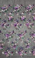 Pariser Atelier Handbestickter Onyx-Basisstoff mit Dreifarbiger Iris-Rosen-Smaragd-Blumenmuster Transparenter Pailletten-Spitzenstoff Runway Couture Kollektion
