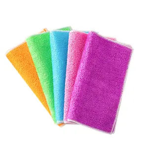 Personalizzato nuovissimo panno per piatti in fibra di bambù da pranzo per pulire stracci asciugamano per pulire stracci di vetro da cucina asciugamani di cotone