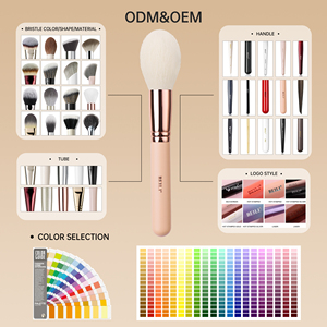 Makeup <b>Brush</b> Set 28-Piece Synthetic Hair Wood Handle Face Foundation Application <b>Brushes</b> <b>Round</b> Shape - Product Image 5