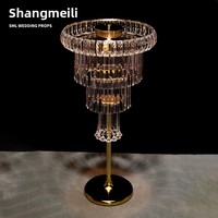 Style moderne nouveau cristal glace Bar porte-fleurs pour salle de mariage Table décoration lieu Arrangement accessoires pour lieu de mariage