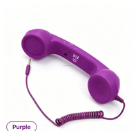 Téléphone portable classique S avec port Type-C, style rétro, combiné de téléphone fixe, écouteur pour appels, microphone récepteur pour la musique