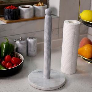 Porte-serviettes en <span class=keywords><strong>papier</strong></span> marbre blanc fait à la main <span class=keywords><strong>support</strong></span> de cuisine avec installation de type debout pour porte-<span class=keywords><strong>papier</strong></span> d'emballage en rouleau - Product Image 4