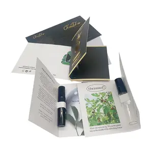 Бесплатный дизайн, оптовая продажа, Высококачественная Золотая фольга, бумажный держатель для образцов парфюмерии