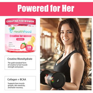 Créatine en gommes pour femmes, directement de l'usine, avec collagène, favorise la santé des cheveux et des ongles, calcium et complément alimentaire. - Product Image 2