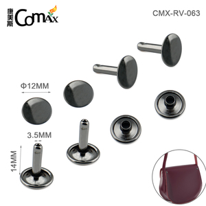 Rivets à pression en métal, pour sac à main métallique, Double capuchon, vente en gros, - Product Image 5