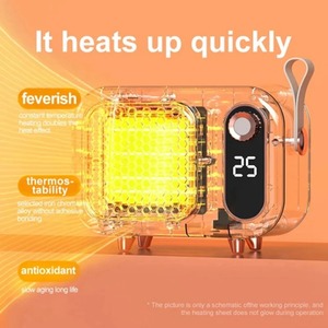 เครื่องทำความร้อนไฟฟ้า 1000W PTC เซรามิกแบบตั้งโต๊ะ เครื่องทำความร้อนไฟฟ้าแบบพกพาขนาดเล็ก เครื่องทำความร้อนในครัวเรือน เครื่องเป่าลม เสียงเบา ไม่มีไฟ - Product Image 5