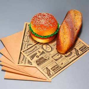 Customized PE Coated Greaseproof Greaseproof <b>Paper</b> Single Side Sandwich <b>Wrapping</b> Wrappers for Bread Cookie Deli Food for Screen - Product Image 5