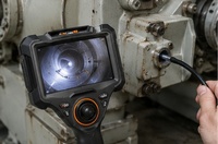 Endoscopio de Video con Pantalla HD de 5 Pulgadas y Resolución 1080P, Clasificación IP54, Zoom Digital 3X, Batería de Litio, Cámara Boroscópica Articulada de 360 Grados, Industrial