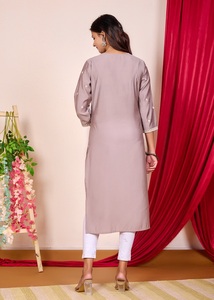 Thanh Lịch Mới Thời Trang Phụ Nữ Của Handmade Bông Kurti & Quần Thời Trang Ấn Độ Phong Cách Thêu Trang Trí Miễn Phí Mùa Hè Mùa Đông - Product Image 5