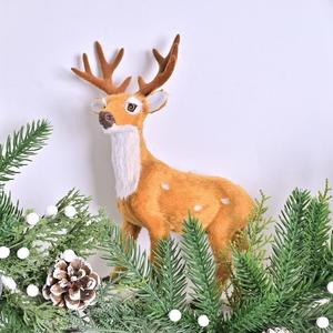 Nueva Corona Navideña Tradicional Hecha a Mano para Exteriores, con Adornos de Agujas de Pino y Alces, para Colgar en Puertas y Ventanas, Personalizable en 3 Colores - Product Image 3