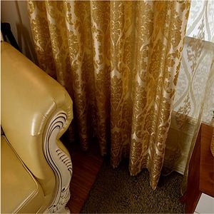 Ricchezza e splendido Hotel appartamento ufficio telecomando intelligente tenda Jacquard colore <span class=keywords><strong>oro</strong></span> - Product Image 5