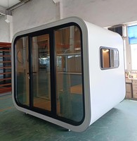 Mini hôtel portable avec roues petit salon salle de bain mobile intelligente bureau préfabriqué Pod 20-40 pieds cabine entièrement assemblée