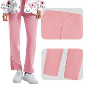 HZMNOI Women Hospital Uniform Set Split Design Moisture Wicking Woven Fabric Casual Comfortable Workwear for Nurses Doctors - Product Image 3