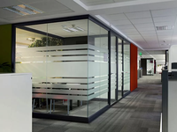 Modern Design Office Partitioning System Tempered Glass Walls with Aluminum Frame and Doors for Outdoor and Warehouse Use