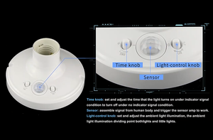 Pdlux hiện đại cảm biến Trần E27 giữ đèn hồng ngoại phát hiện chuyển động ROHS chứng nhận huỳnh quang ánh sáng nhà thông minh đèn được thực hiện - Product Image 3