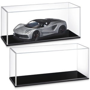 High Quality Custom Luxury Transparent Acrylic Water Resistant for Freestanding Car Model <b>Display</b> <b>Case</b> Modern Style Black - Product Image 2