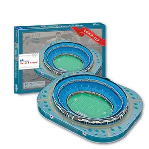 Estadio Azul โมเดลของเล่นกระดาษฟุตบอล3D สเตเดียมปริศนาพร้อม92ชิ้น