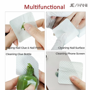 Tampons de <span class=keywords><strong>coton</strong></span> démaquillants pour vernis à ongles OEM avec étui de rangement, carrés roses, sans peluches - Fournitures <span class=keywords><strong>DIY</strong></span> pour nail art - Product Image 6