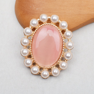 Grosir Batu Opal Mutiara Oval <span class=keywords><strong>2.3</strong></span>*2.8cm dengan Alas Logam, Rhinestone Datar untuk Dijahit pada Jepit Rambut - Product Image 6