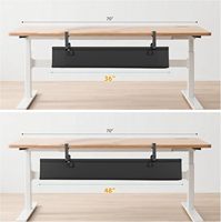 Organisateur de câbles en tissu D5700 pour table, sans perçage, plateau de gestion des câbles sous le bureau pour le bureau et la maison