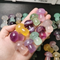 Vente en gros de champignons en cristal naturel de haute qualité, mini-champignons en fluorite polie pour souvenirs et cadeaux
