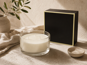 Candele Profumate di Lusso all'Ingrosso con 3 Stoppini in Cotone, Senza Fumo, in Cera di Soia Naturale per Arredamento Casa - Product Image 2