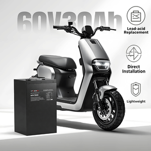 Batteria al Litio 60V 30Ah per Triciclo Elettrico, Batteria LiFePO4 a Ciclo Profondo per Tuk Tuk, Rickshaw, Scooter, Sostituzione Batteria al Piombo con BMS - Product Image 1