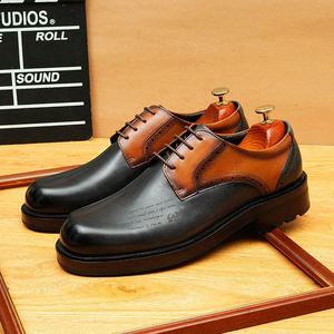 Botas Chelsea de Cuero Genuino para Hombre, Hechas a Mano, con Forro de Gamuza, Altura al Tobillo, con Parches, Cordones, Suela de Goma, Ligeras y Transpirables - Product Image 6