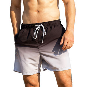 Bañador de talla grande personalizado con estampado degradado para hombre, pantalones cortos de playa sueltos, venta al por mayor, calzoncillos bóxer para nadar - Product Image 5