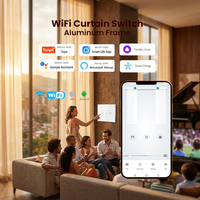 Interrupteur tactile intelligent pour volet roulant, compatible Wi-Fi et Zigbee, avec télécommande filaire, en verre trempé, norme US/AU, pour maison connectée Ewelink Life