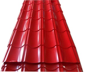 Material de construcción de metal corrugado prepintado Color Tejas <span class=keywords><strong>precio</strong></span> Ppgi galvanizado Z30 hoja de techo de metal corrugado - Product Image 1