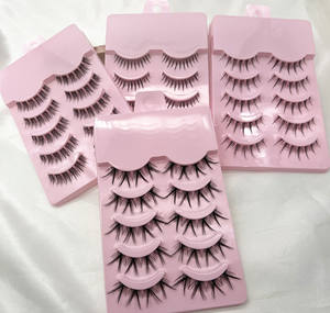 Faux cils de vison à bande complète 3D faits à la main nouveau spécial clair mince bande naturelle faux cils de <span class=keywords><strong>manga</strong></span> en soie - Product Image 4