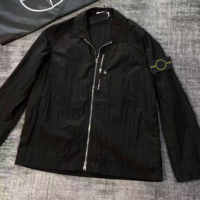 Veste décontractée légère et imperméable pour homme, avec patch brodé boussole, en nylon et métal, coupe ample, réfléchissante et tendance