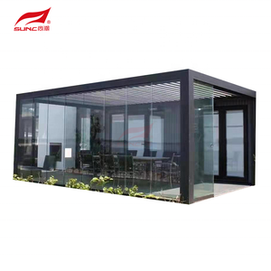 Moderno impermeable bioclimático persiana techo Gazebo retráctil Control remoto de alta calidad al aire libre personalizado pérgola de aluminio - Product Image 6