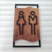 Plaques de porte de toilettes 20*35cm, autocollants pour toilettes, panneau de porte de salle de bain en acrylique, panneau de porte de toilettes pour hommes et femmes
