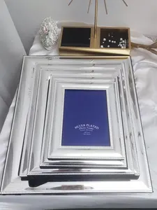 Cornice Portafoto in Metallo Argento Specchiato con Stampa Digitale di Lusso, 5-10 Pollici, Regalo di Nozze in Stile Moderno, Decorazione Casa di Alta Qualità - Product Image 3