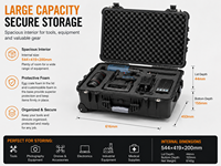 Valise à roulettes en plastique rigide de grande capacité de 24,5 pouces, étanche IP67, pour le stockage en atelier de mécanique, service OEM ODM direct d'usine
