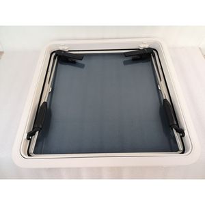 Claraboya de nailon con marco de vidrio templado de 630x630 mm, rectangular, con apertura vertical oscilante para ventana de barco o yate - Product Image 5