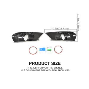 Sợi Carbon phía trước Sương Mù Ánh sáng Bìa Trims cho Ford Mustang GT <span class=keywords><strong>copue</strong></span> chuyển đổi 15-17 - Product Image 3