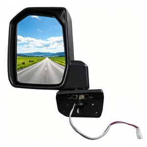 ForToyota LandCruiser 75/76 (2022-2024) LHD Electric Towing <b>Mirror</b> – 3-Wire, No Indicators, Chrome / Black Housing - Product Image 1
